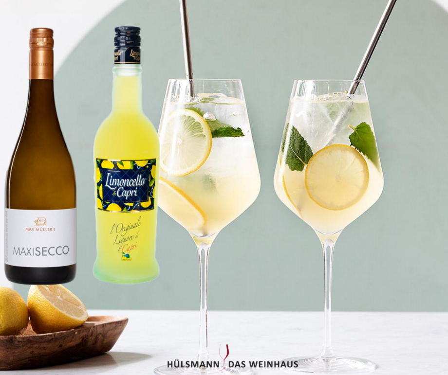 Limoncello Spritz 40 ml Limoncello di Capri 125 ml Maxi Secco Weingut Max Müller FRANKEN 3-4 Eiswürfel Mit Zitronenmelisse verzieren(2).png